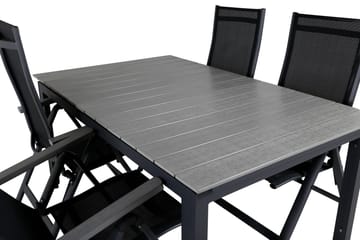 Levels Förlängningsbar Matgrupp Utomhus 160cm + 4 Albany Stolar - Brun/Vit - Utemöbler & utemiljö - Utegrupp - Matgrupp utomhus