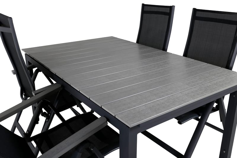 Levels Förlängningsbar Matgrupp Utomhus 160cm + 4 Albany Stolar - Brun/Vit - Utemöbler & utemiljö - Utegrupp - Matgrupp utomhus