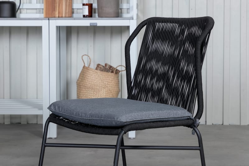 Levels Förlängningsbar Matgrupp Utomhus 160cm + 4 Julian Stolar - Grå/Svart - Utemöbler & utemiljö - Utegrupp - Matgrupp utomhus