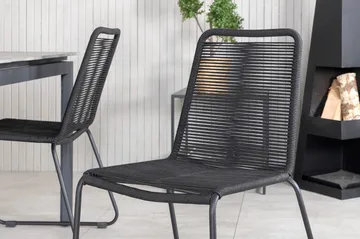 Levels Förlängningsbar Matgrupp Utomhus 160cm + 4 Lindos Stolar - Svart/Grå - Utemöbler & utemiljö - Utegrupp - Matgrupp utomhus