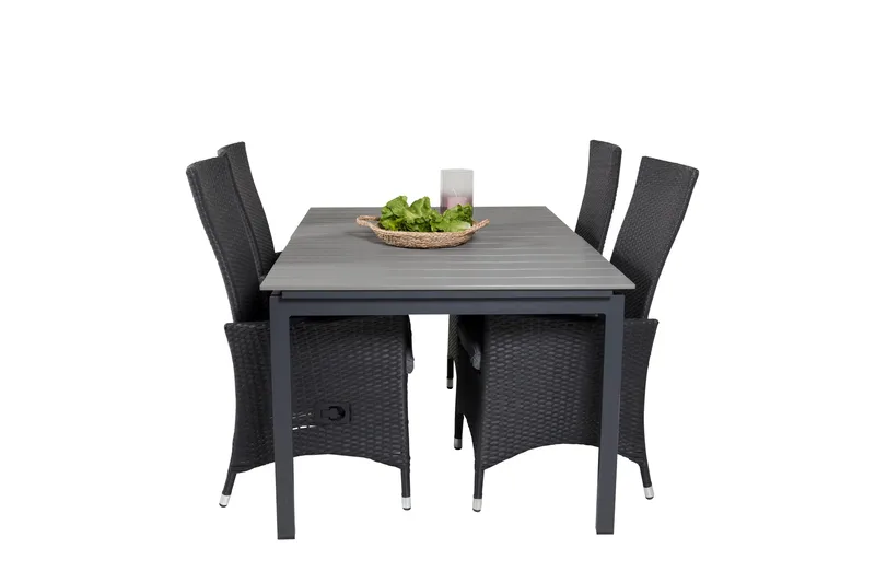 Levels Förlängningsbar Matgrupp Utomhus 160cm + 4 Padova Matstolar - Natur - Utemöbler & utemiljö - Utegrupp - Matgrupp utomhus