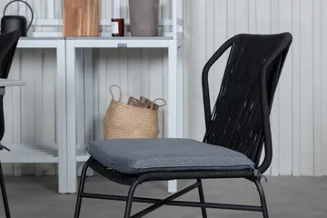 Levels Förlängningsbar Matgrupp Utomhus 160cm + 6 Julian Stolar - Grå/Svart - Utemöbler & utemiljö - Utegrupp - Matgrupp utomhus