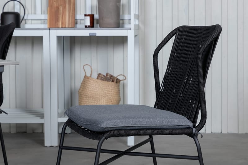 Levels Förlängningsbar Matgrupp Utomhus 160cm + 6 Julian Stolar - Grå/Svart - Utemöbler & utemiljö - Utegrupp - Matgrupp utomhus