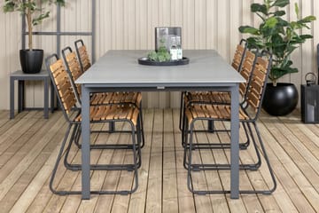 Levels Förlängningsbar Matgrupp Utomhus 224-324cm + 6 Bois Utestolar Sv - Venture Home - Utemöbler & utemiljö - Utegrupp - Matgrupp utomhus