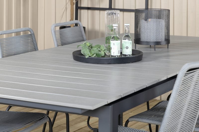 Levels Förlängningsbar Matgrupp Utomhus 224-324cm + 6 Lindos Utestolar - Venture Home - Utemöbler & utemiljö - Utegrupp - Matgrupp utomhus
