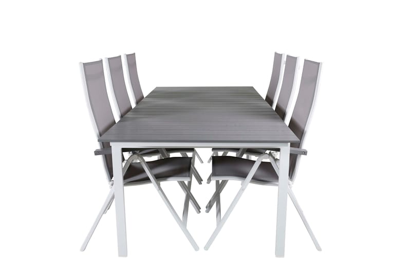 Levels Förlängningsbar Matgrupp Utomhus 229cm + 6 Albany Stolar - Brun/Vit - Utemöbler & utemiljö - Utegrupp - Matgrupp utomhus