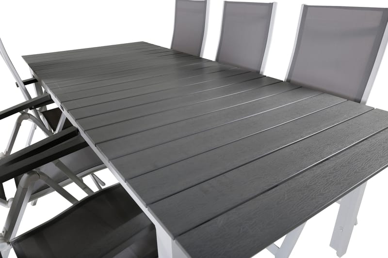 Levels Förlängningsbar Matgrupp Utomhus 229cm + 6 Albany Stolar - Brun/Vit - Utemöbler & utemiljö - Utegrupp - Matgrupp utomhus