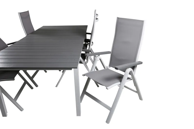 Levels Förlängningsbar Matgrupp Utomhus 229cm + 6 Albany Stolar - Brun/Vit - Utemöbler & utemiljö - Utegrupp - Matgrupp utomhus