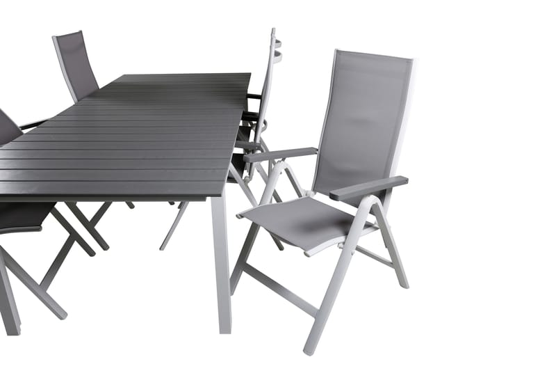 Levels Förlängningsbar Matgrupp Utomhus 229cm + 6 Albany Stolar - Brun/Vit - Utemöbler & utemiljö - Utegrupp - Matgrupp utomhus