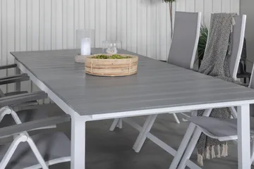 Levels Förlängningsbar Matgrupp Utomhus 229cm + 6 Albany Stolar - Brun/Vit - Utemöbler & utemiljö - Utegrupp - Matgrupp utomhus