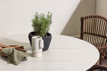 Lina Matgrupp Utomhus Rund 120 cm + 4 st Galera Karmstolar - Brun/Vit - Utemöbler & utemiljö - Utegrupp - Matgrupp utomhus