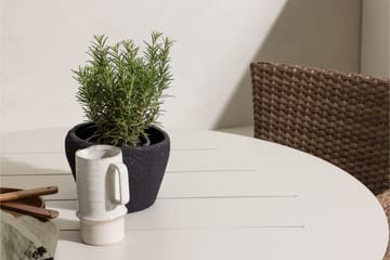 Lina Matgrupp Utomhus Rund 120 cm + 4 st Malina Karmstolar - Brun/Vit - Utemöbler & utemiljö - Utegrupp - Matgrupp utomhus