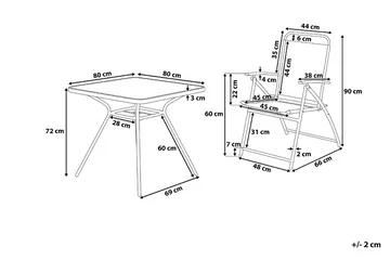 Livo Trädgårdsmöbelset Med Utebord+4 Utestolar - Svart - Utemöbler & utemiljö - Utegrupp - Matgrupp utomhus