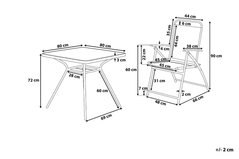 Livo Trädgårdsmöbelset Med Utebord+4 Utestolar - Svart - Utemöbler & utemiljö - Utegrupp - Matgrupp utomhus