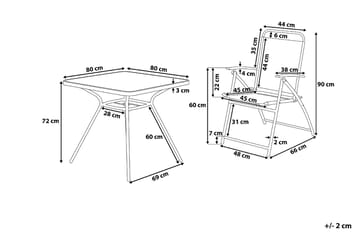 Livo Trädgårdsmöbelset Med Utebord+4 Utestolar - Svart - Utemöbler & utemiljö - Utegrupp - Matgrupp utomhus