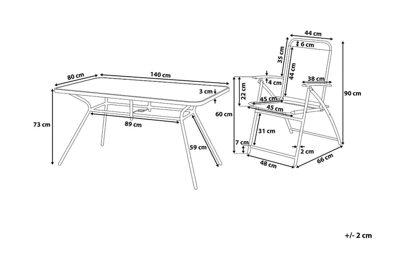 Livo Trädgårdsmöbelset Med Utebord+6 Utestolar - Svart - Utemöbler & utemiljö - Utegrupp - Matgrupp utomhus