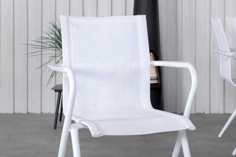 Llama Matgrupp 205cm + 6 Alina Matstolar Svart/Grå - Svart/Grå - Utemöbler & utemiljö - Utegrupp - Matgrupp utomhus