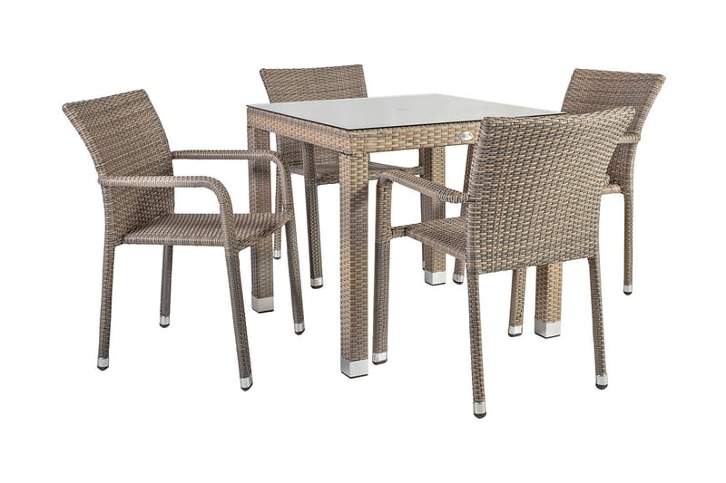 Möbelset LARACHE bord och 4 stolar bordsskiva - Matgrupp utomhus