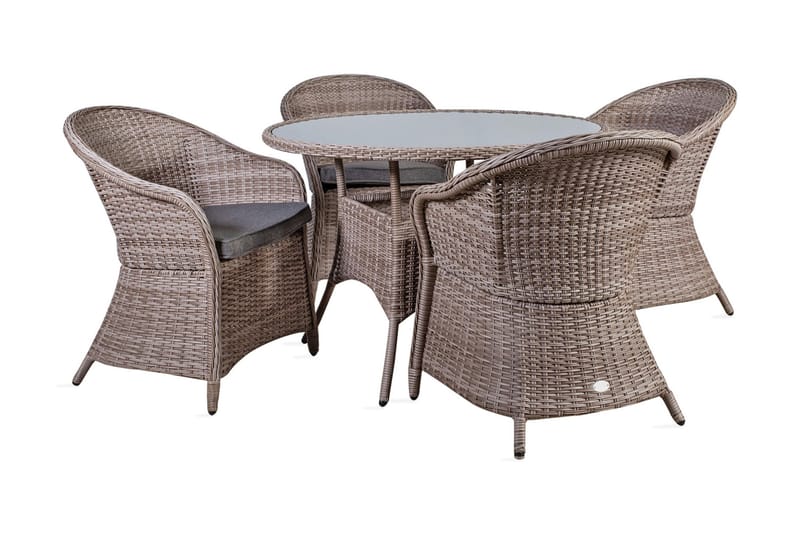 Möbelset SIENA bord och 4 stol - Matgrupp utomhus