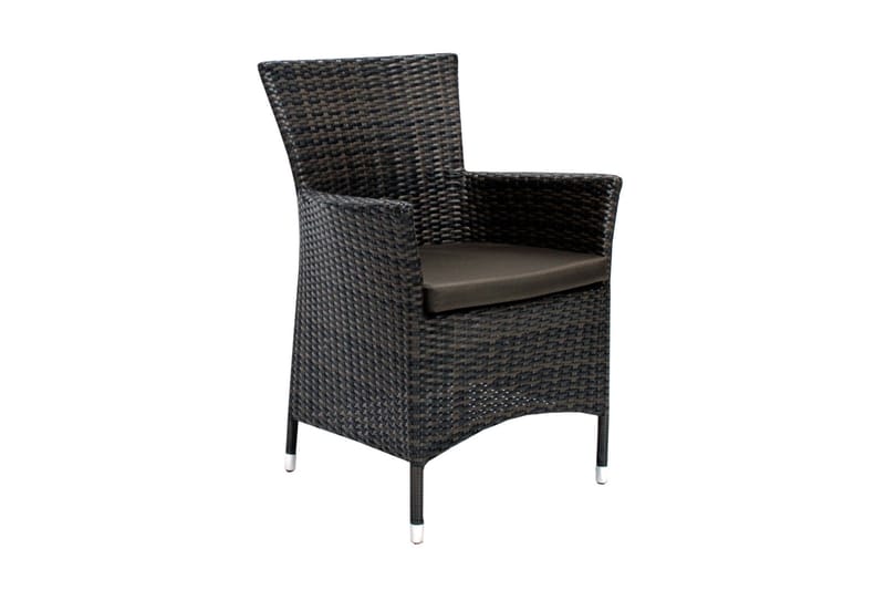 Möbelset WICKER Utebord och 4 Utestolar 73x73xH71 brun - Utemöbler & utemiljö - Utegrupp - Matgrupp utomhus