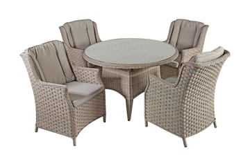 Möbelset PACIFIC med 4-Utestolar D120xH75cm - Utemöbler & utemiljö - Utegrupp - Matgrupp utomhus