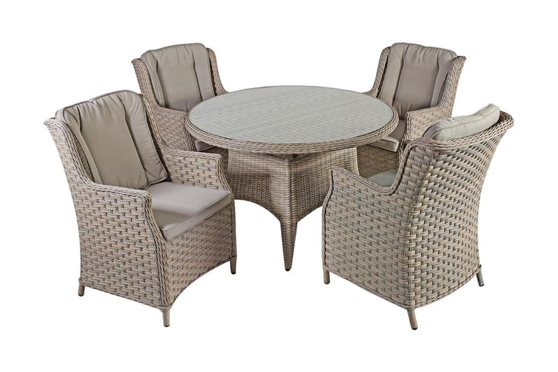 Möbelset PACIFIC med 4-Utestolar D120xH75cm - Utemöbler & utemiljö - Utegrupp - Matgrupp utomhus