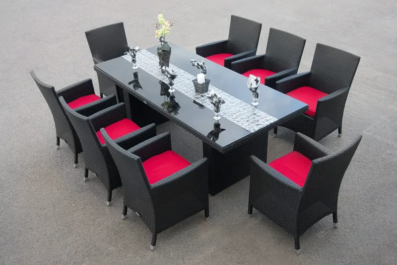 Majestic Matgrupp 210 + 6 Thor Fåtölj - Svart/Svart - Utemöbler & utemiljö - Utegrupp - Matgrupp utomhus