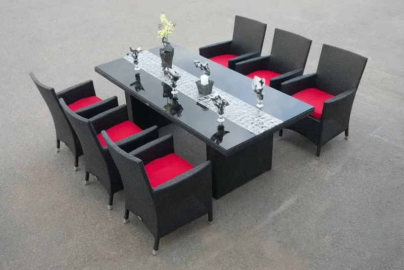 Majestic Matgrupp 210 + 6 Thor Fåtölj - Svart/Svart - Utemöbler & utemiljö - Utegrupp - Matgrupp utomhus