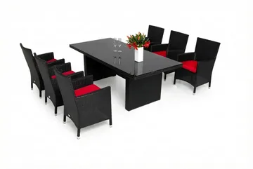 Majestic Matgrupp 210 + 6 Thor Fåtölj - Svart/Svart - Utemöbler & utemiljö - Utegrupp - Matgrupp utomhus