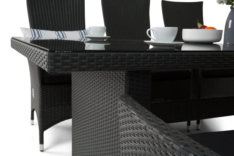 Majestic Matgrupp Utomhus 210 + 6 Jenny Ställbar Fåtölj - Svart - Utemöbler & utemiljö - Utegrupp - Matgrupp utomhus