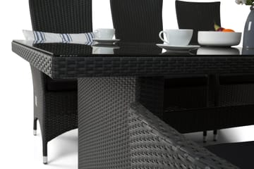 Majestic Matgrupp Utomhus 210 + 6 Jenny Ställbar Fåtölj - Svart - Utemöbler & utemiljö - Utegrupp - Matgrupp utomhus