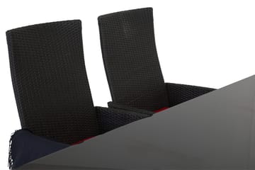 Majestic Matgrupp Utomhus 210 + 6 Jenny Ställbar Fåtölj - Svart - Utemöbler & utemiljö - Utegrupp - Matgrupp utomhus