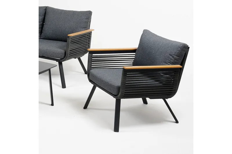 Malaga Soffgrup Svart - Utemöbler & utemiljö - Loungemöbler - Loungeset & loungegrupp