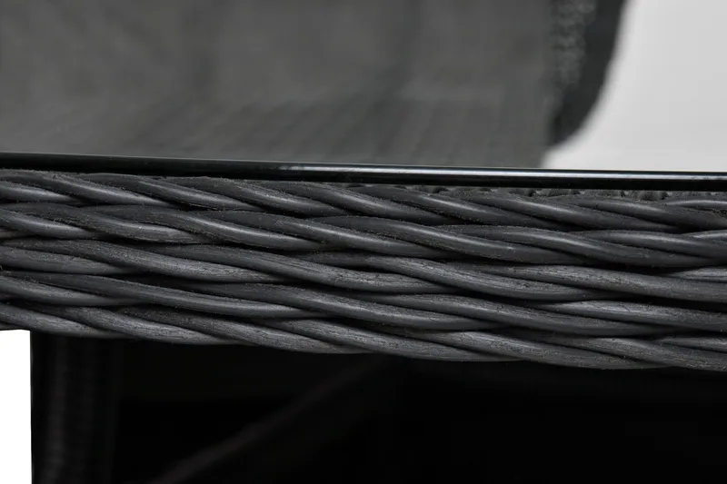 Marcus Matgrupp 140 Rund + 4 Fåtöljer m Dyna - Svart - Utemöbler & utemiljö - Utegrupp - Matgrupp utomhus