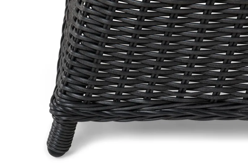 Marcus Matgrupp 140 Rund + 4 Fåtöljer m Dyna - Svart - Utemöbler & utemiljö - Utegrupp - Matgrupp utomhus