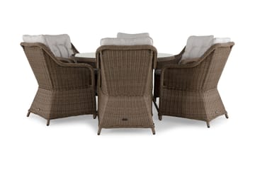 Marcus Matgrupp 140 Rund + 6 Fåtöljer m Dyna - Natur - Utemöbler & utemiljö - Utegrupp - Matgrupp utomhus