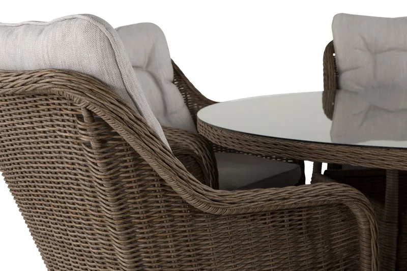 Marcus Matgrupp 140 Rund + 6 Fåtöljer m Dyna - Natur - Utemöbler & utemiljö - Utegrupp - Matgrupp utomhus