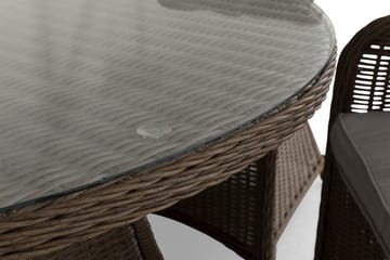 Marcus Matgrupp 140 Rund + 6 Fåtöljer m Dyna - Natur - Utemöbler & utemiljö - Utegrupp - Matgrupp utomhus