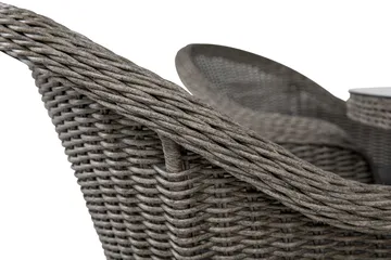 Marcus Matgrupp 140 Rund + 6 Light Fåtöljer m Dyna - Grå - Utemöbler & utemiljö - Utegrupp - Matgrupp utomhus