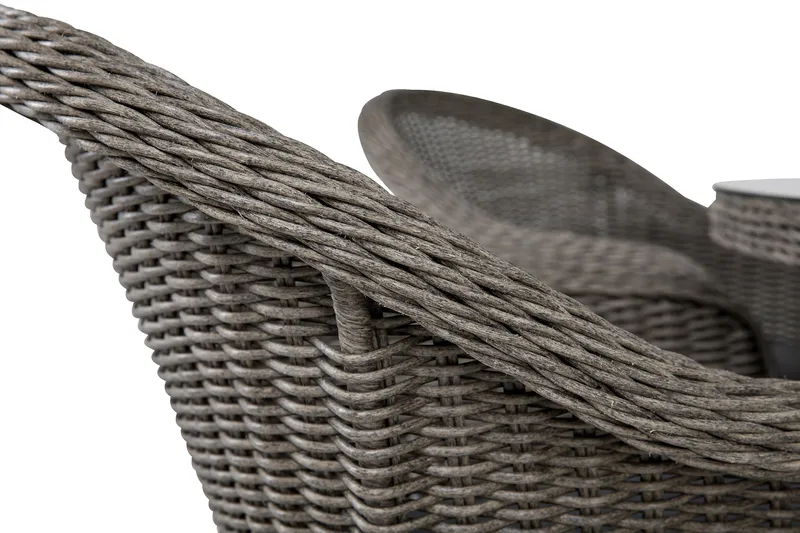 Marcus Matgrupp 140 Rund + 6 Light Fåtöljer m Dyna - Grå - Utemöbler & utemiljö - Utegrupp - Matgrupp utomhus