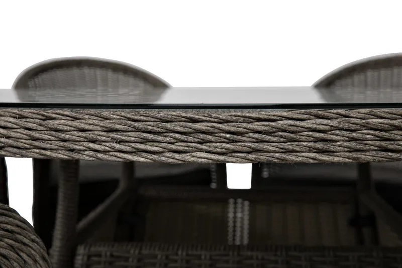 Marcus Matgrupp 140 Rund + 6 Light Fåtöljer m Dyna - Grå - Utemöbler & utemiljö - Utegrupp - Matgrupp utomhus