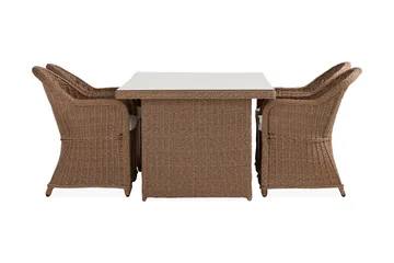 Marcus Matgrupp 200 + 4 Light Fåtöljer m Dyna - Natur - Utemöbler & utemiljö - Utegrupp - Matgrupp utomhus