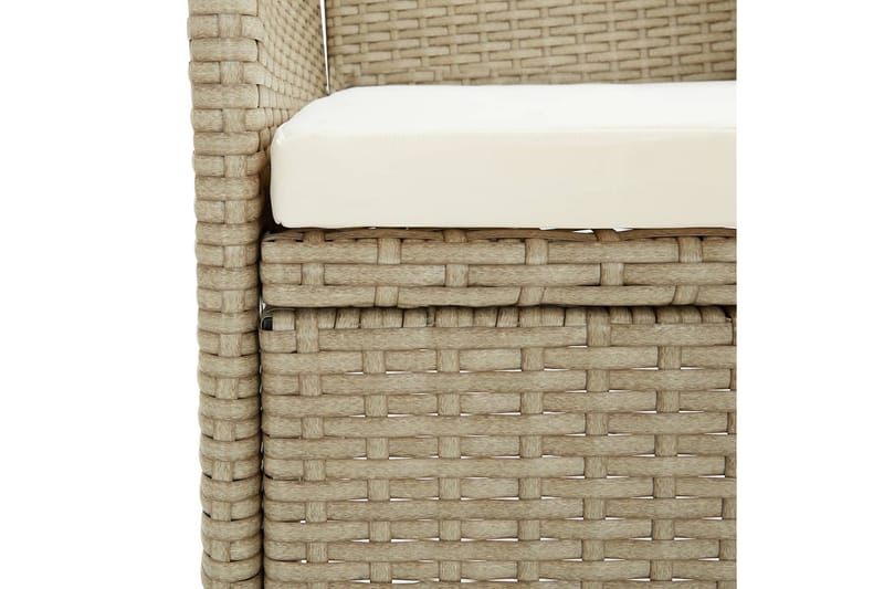Matgrupp för trädgården 3 delar beige - Beige - Matgrupp utomhus