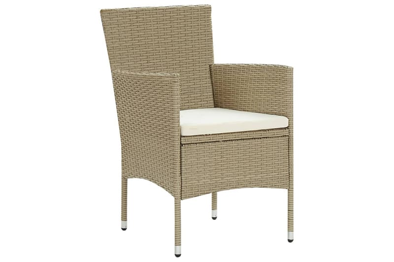 Matgrupp för trädgården 3 delar beige - Beige - Matgrupp utomhus