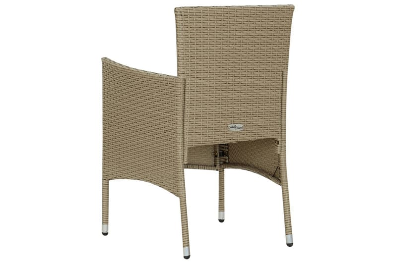 Matgrupp för trädgården 3 delar beige - Beige - Matgrupp utomhus