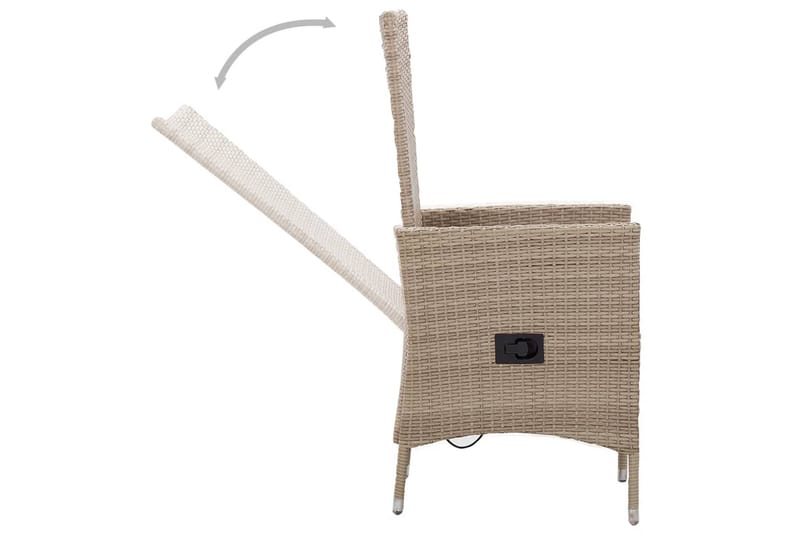 Matgrupp för trädgården 3 delar beige - Beige - Matgrupp utomhus