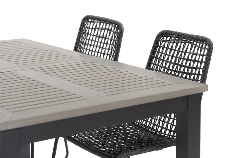 Matgrupp Monaco 152-210 cm + 4 Hilltorp Matstol - Svart - Utemöbler & utemiljö - Utegrupp - Matgrupp utomhus