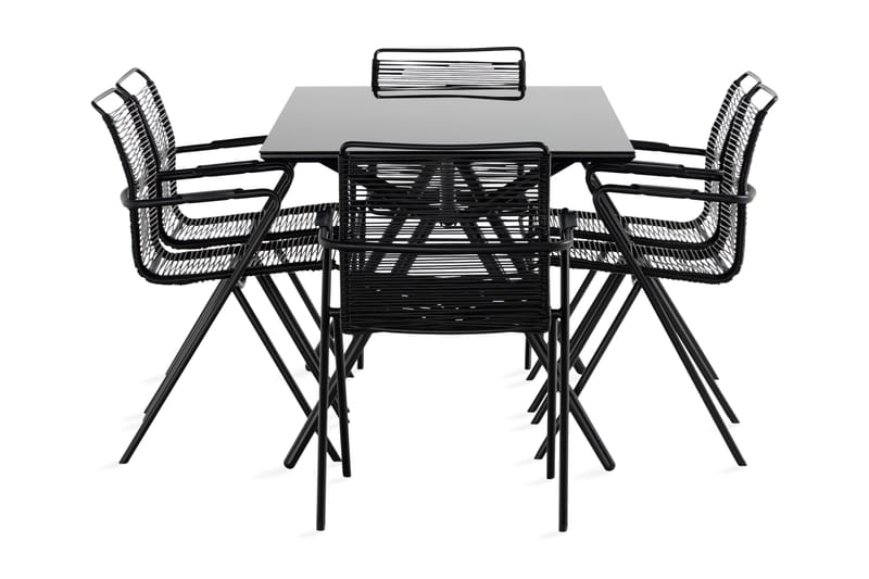 Matgrupp Rosasco 160 cm + 6 Stolar - Matgrupp utomhus
