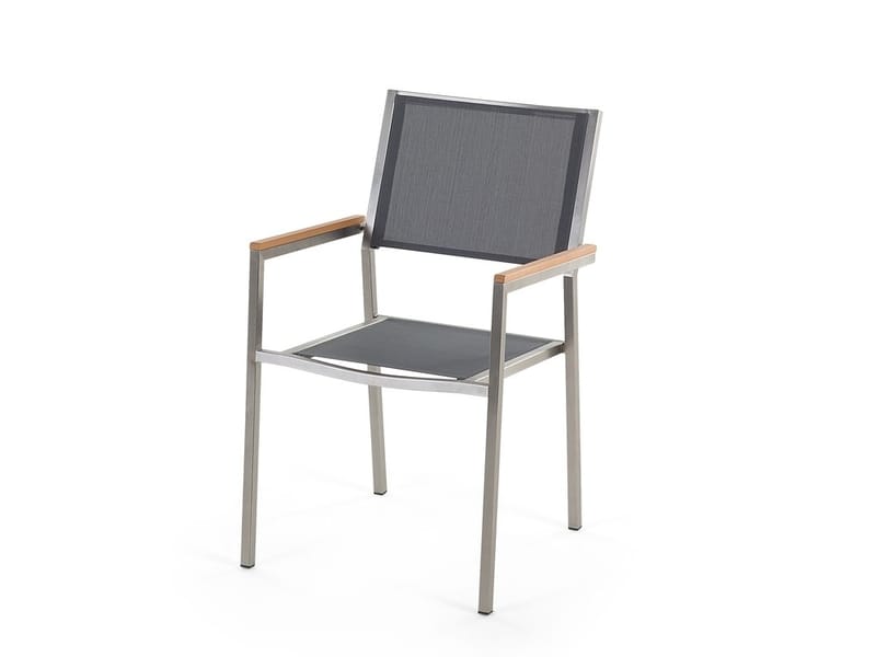Matgrupp Utomhus Bacoli 180 cm + 6 Utestolar - Grå - Utemöbler & utemiljö - Utegrupp - Matgrupp utomhus