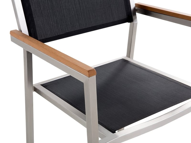 Matgrupp Utomhus Bacoli 180 cm + 6 Utestolar - Svart - Utemöbler & utemiljö - Utegrupp - Matgrupp utomhus